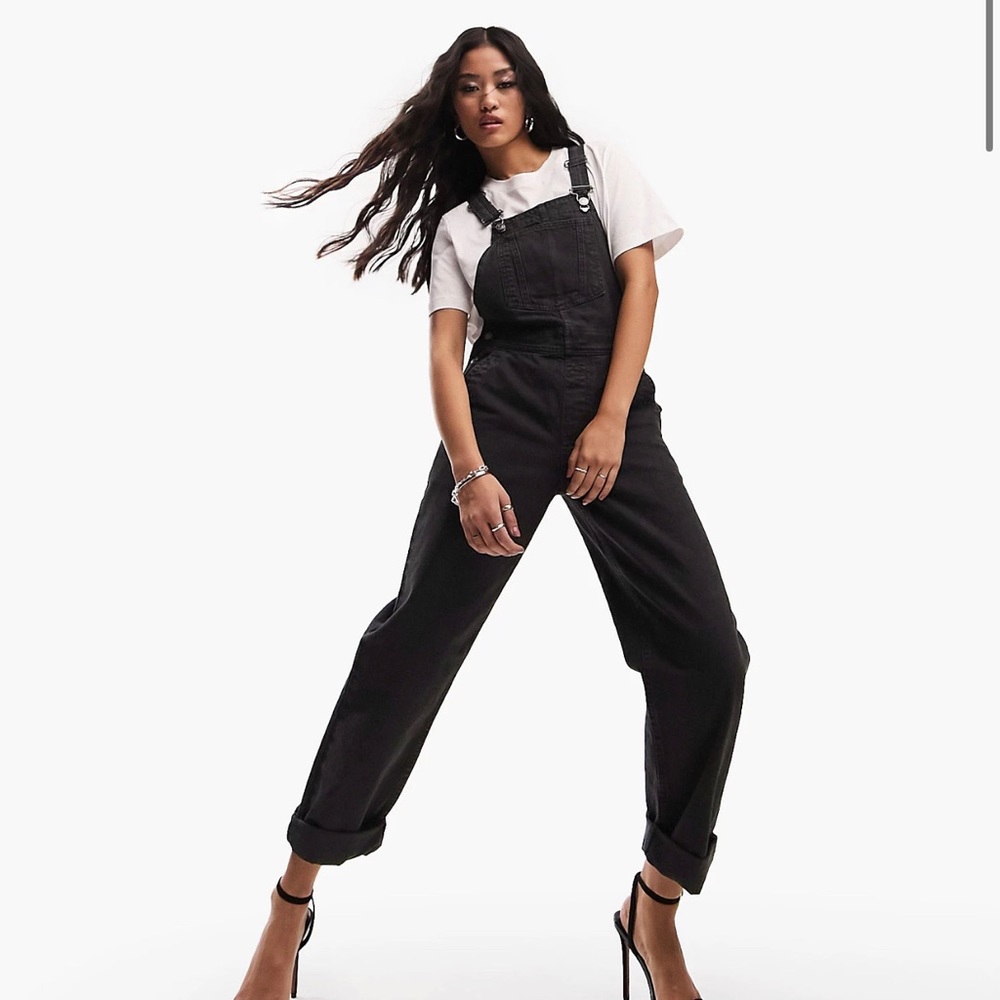 ASOS DESIGN 'original' denim overalls in washed black